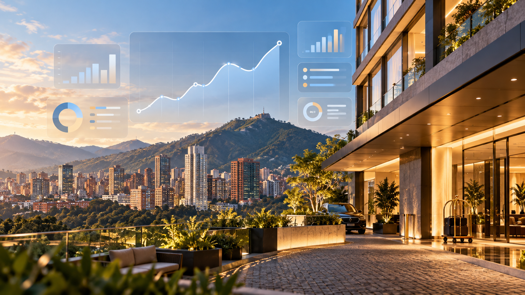 Análisis de revenue management y distribución para un hotel urbano en Bogotá.
